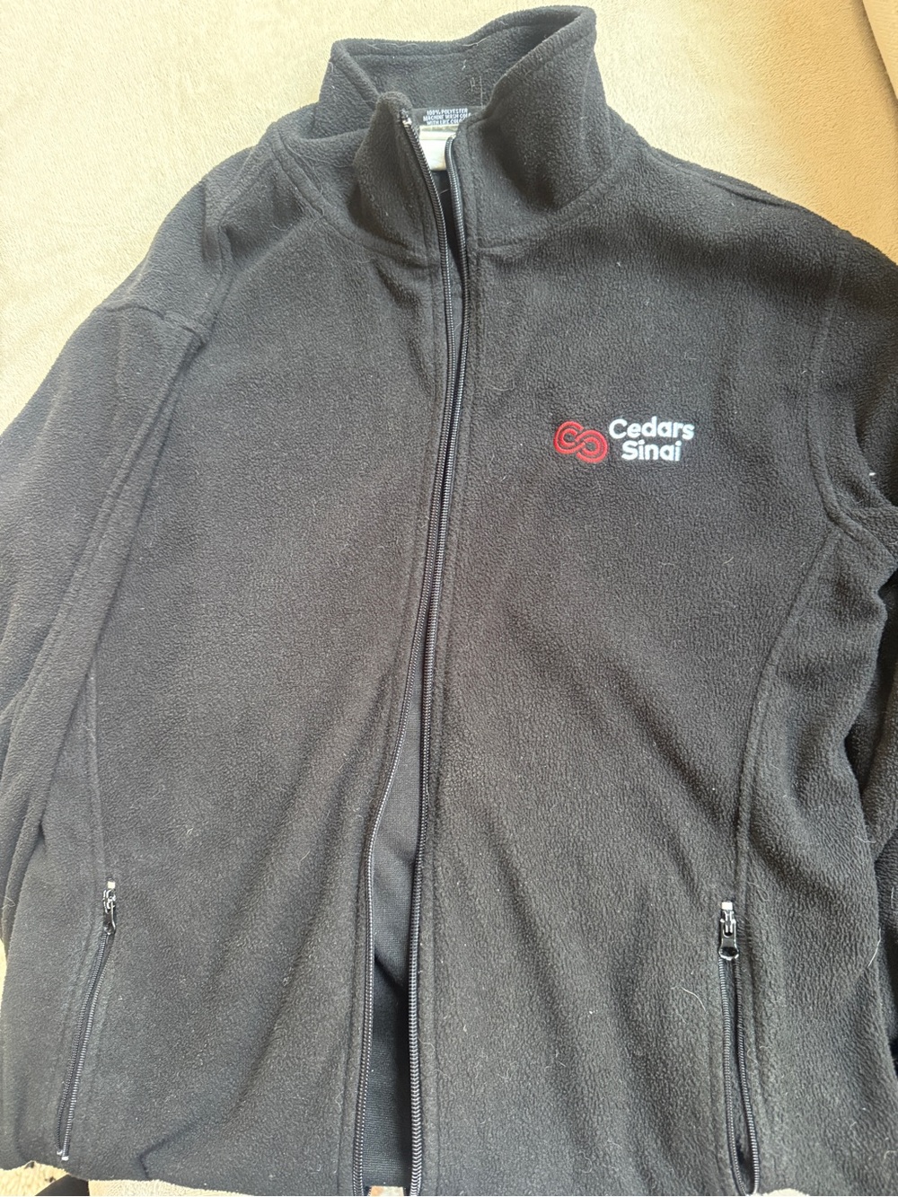 Men's Black Full-Zip Fleece Jacket